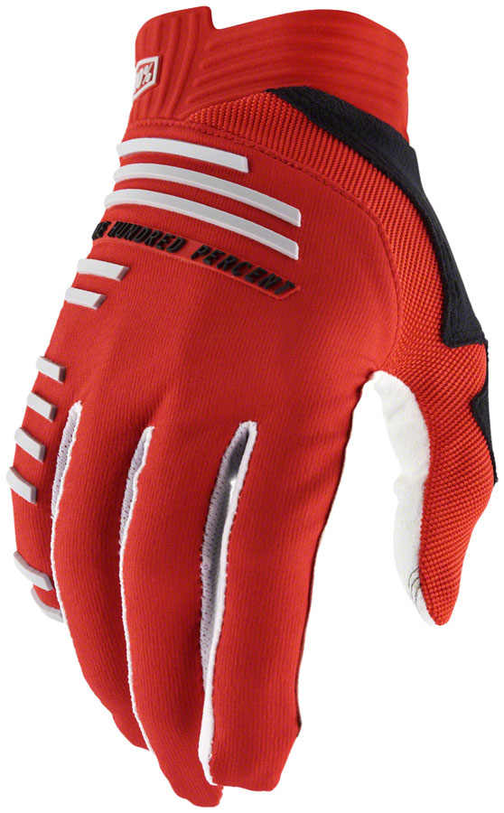 100% R-Core Gloves - Racer Red, Full Finger, Medium 