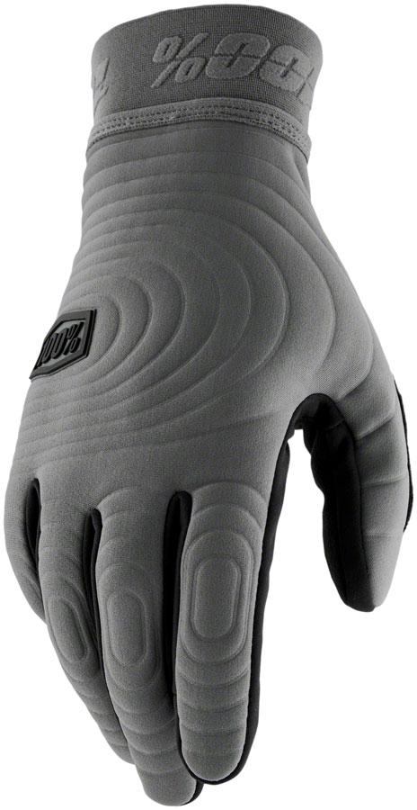 100% Brisker Xtreme Gloves - Charcoal, Full Finger, Men's, Large






