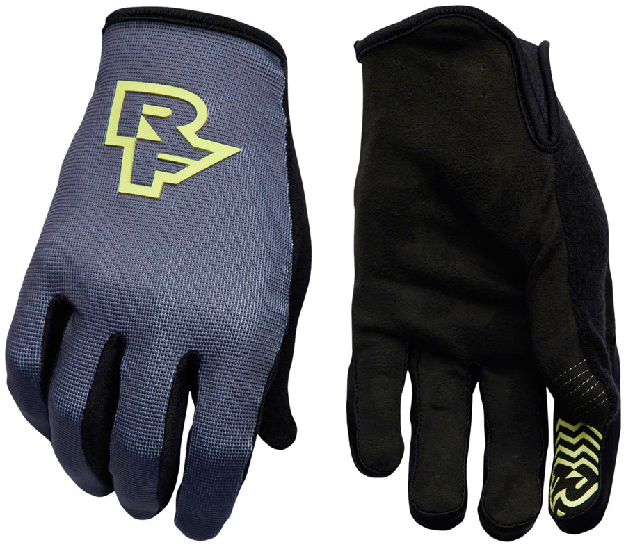 RaceFace Trigger Gloves - Full Finger, Charcoal, Large | Bikeparts.Com