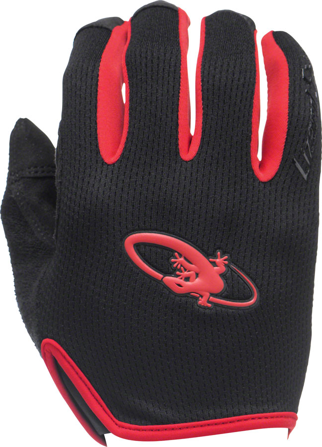 Lizard Skins Monitor AM Gloves - Jet Black/Crimson, Full Finger, Medium 
