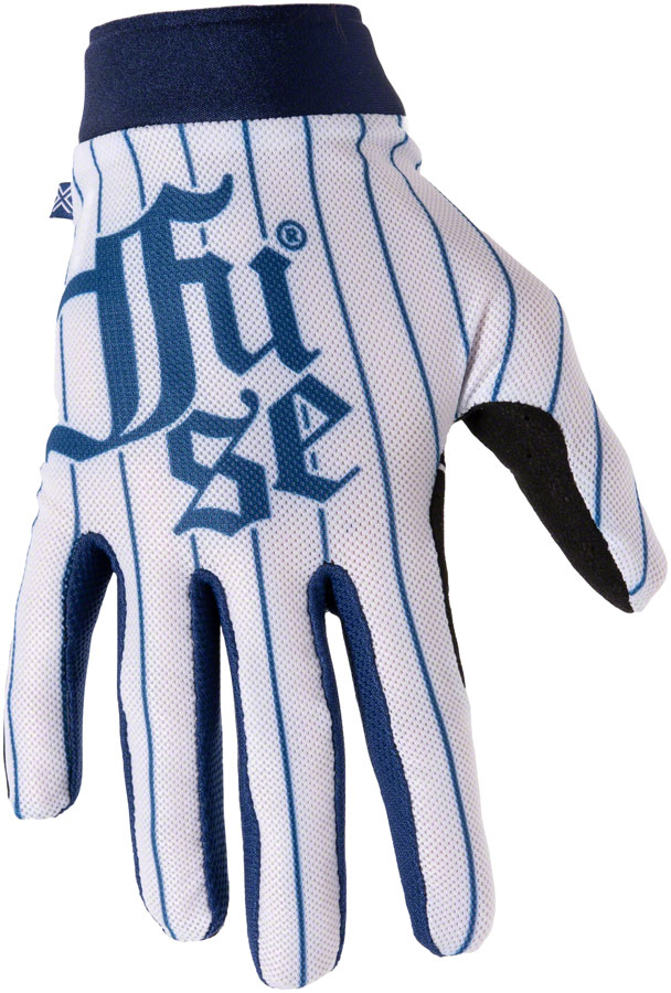 FUSE Omega Gloves - Ballpark, Full Finger, White/Blue, X-Large 