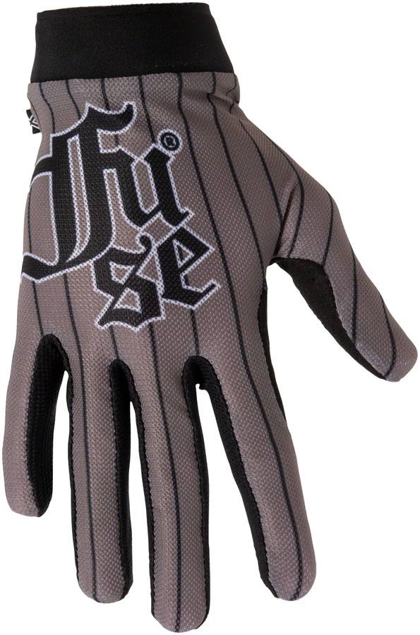 FUSE Omega Gloves - Ballpark, Full Finger, Silver/Black, Large 