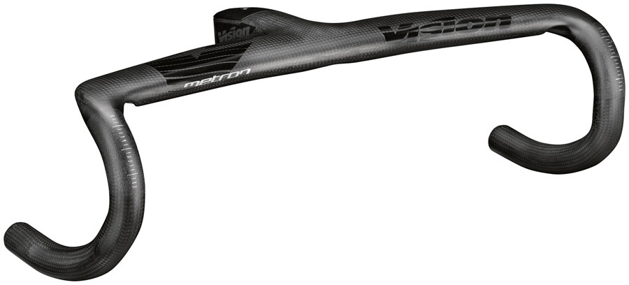 Vision Metron 5D ACR EVO Drop Handlebar, 38cm Width, 90mm Stem Length, -6 Angle, Integrated Carbon Design  Black