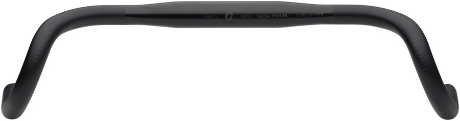 Salsa Cowchipper Deluxe Drop Handlebar - 31.8mm Clamp, 42cm Width, Aluminum, Black 