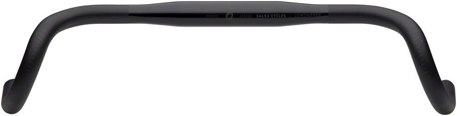 Salsa Cowchipper Deluxe Drop Handlebar - 31.8mm Clamp, 44cm Width, Aluminum, Black 