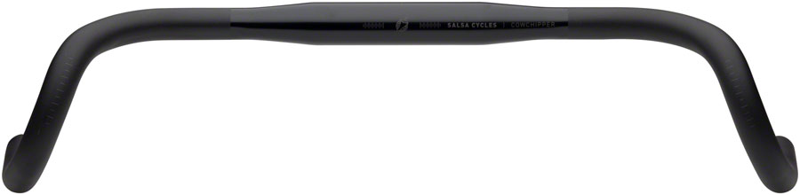 Salsa Cowchipper Deluxe Drop Handlebar - 31.8mm Clamp, 52cm Width, Aluminum, Black 