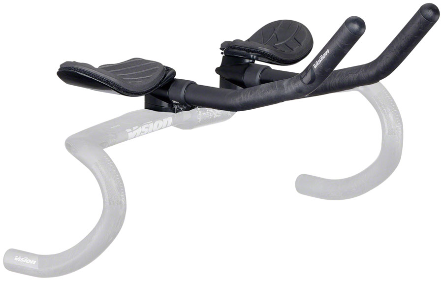 Vision Metron 4D Clip On Aero Bar - 270mm, Flat M.A.S., J-Bend, Black






