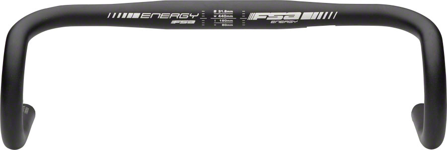 FSA (Full Speed Ahead) Energy Traditional Drop Handlebar - Aluminum, 31.8mm, 40cm, Black