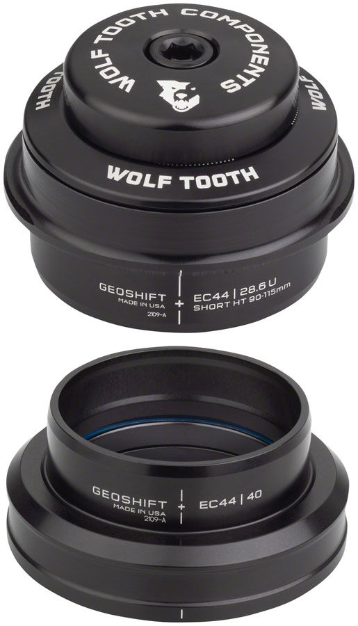 Wolf Tooth GeoShift Performance Angle Headset - 2 Deg, Short, EC44/EC44, Black 