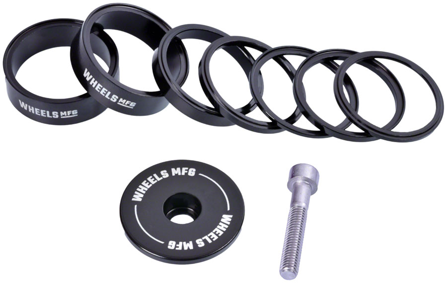 Wheels Manufacturing Essential StackRight Headset Spacer Kit - Black 