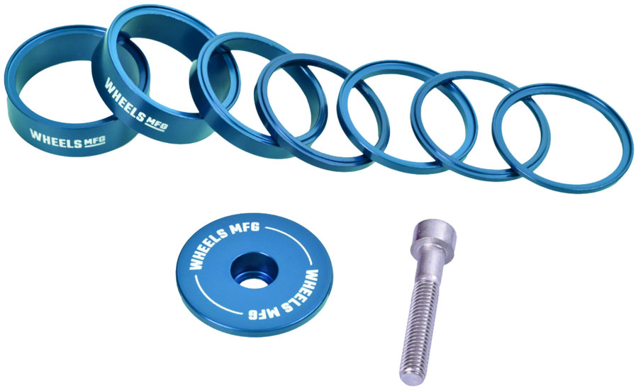 Wheels Manufacturing Essential StackRight Headset Spacer Kit - Teal 
