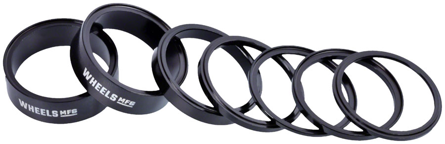 Wheels Manufacturing StackRight Headset Spacer Kit - Black 