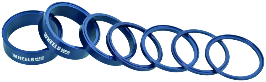 Wheels Manufacturing StackRight Headset Spacer Kit - Blue 