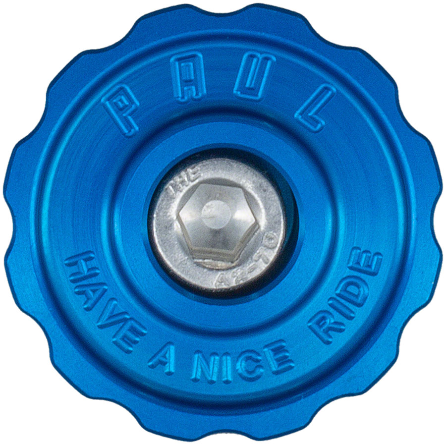 Paul Component Engineering Klamper Headset Top Cap - Aluminum w/Stainless-Steel Bolt, Blue 