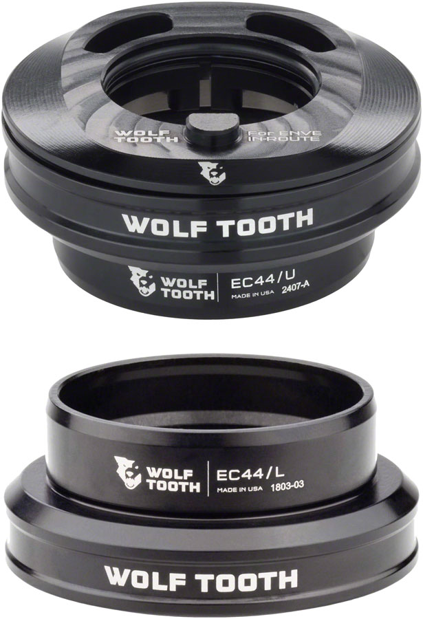 Wolf Tooth Premium Internal Headset - EC44 Upper / EC44 Lower, For Enve In-Route System Only, Black 