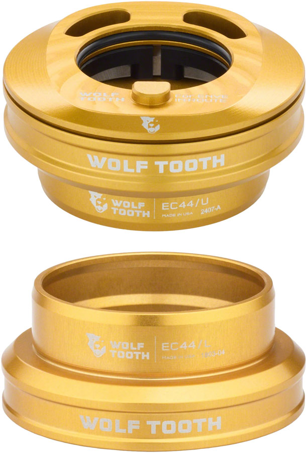Wolf Tooth Premium Internal Headset - EC44 Upper / EC44 Lower, For Enve In-Route System Only, Gold 