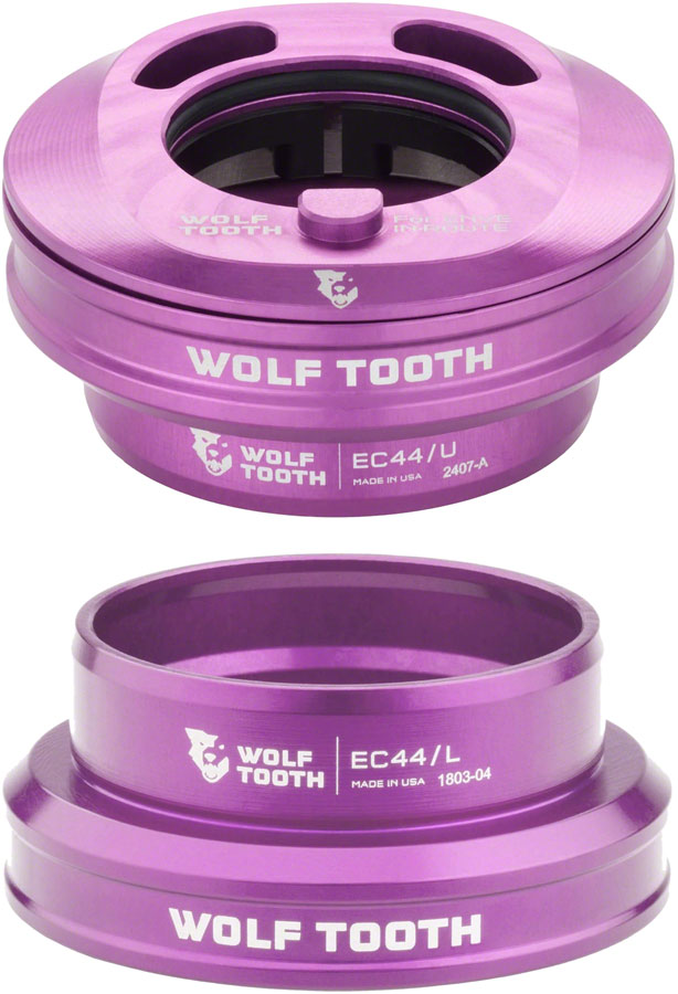Wolf Tooth Premium Internal Headset - EC44 Upper / EC44 Lower, For Enve In-Route System Only, Purple 