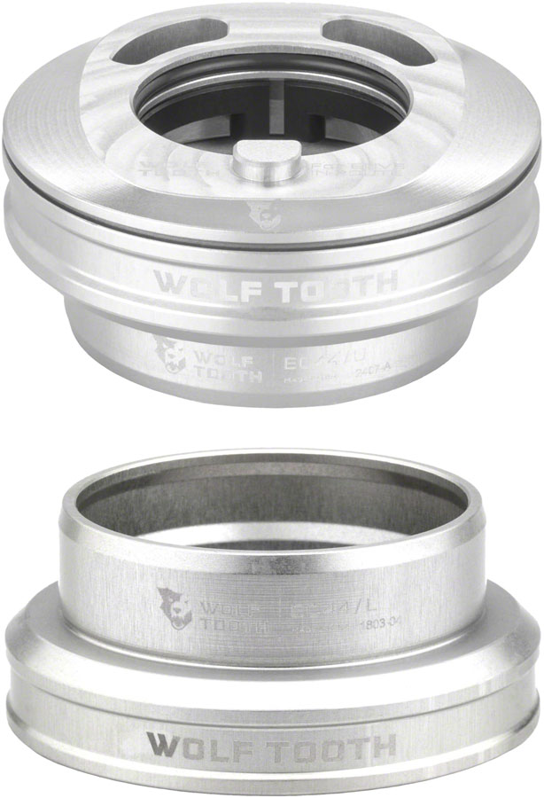 Wolf Tooth Premium Internal Headset - EC44 Upper / EC44 Lower, For Enve In-Route System Only, Raw Silver 