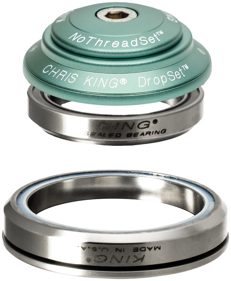 Chris King DropSet 2 Headset - 1-1/8 - 1.5", 42/52mm, 45 Deg, Matte Jade