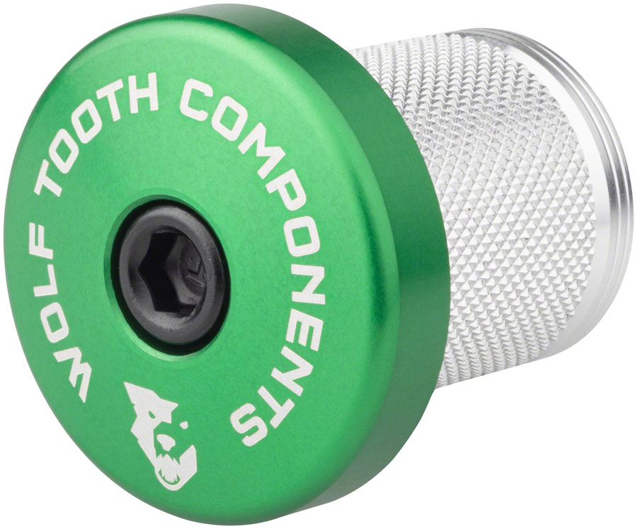 Wolf Tooth Compression Plug with Integrated Spacer Stem Cap, Green 
