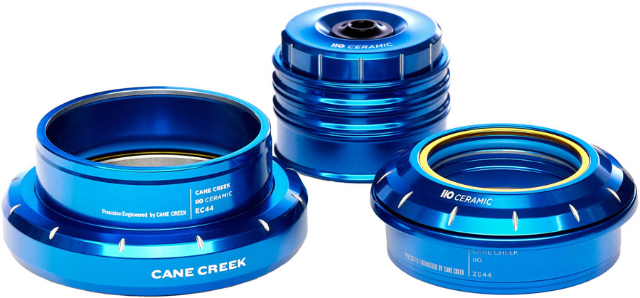 Cane Creek 110 30th Anniversary Headset - ZS44/28.6/H12 Upper | EC44/40 Lower, Tapered, Hellbender Ceramic Bearings, Blue