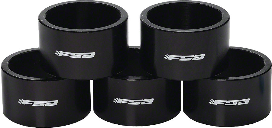 Full Speed Ahead 1-1/8x20mm Headset Spacers Black Alloy with Logo
