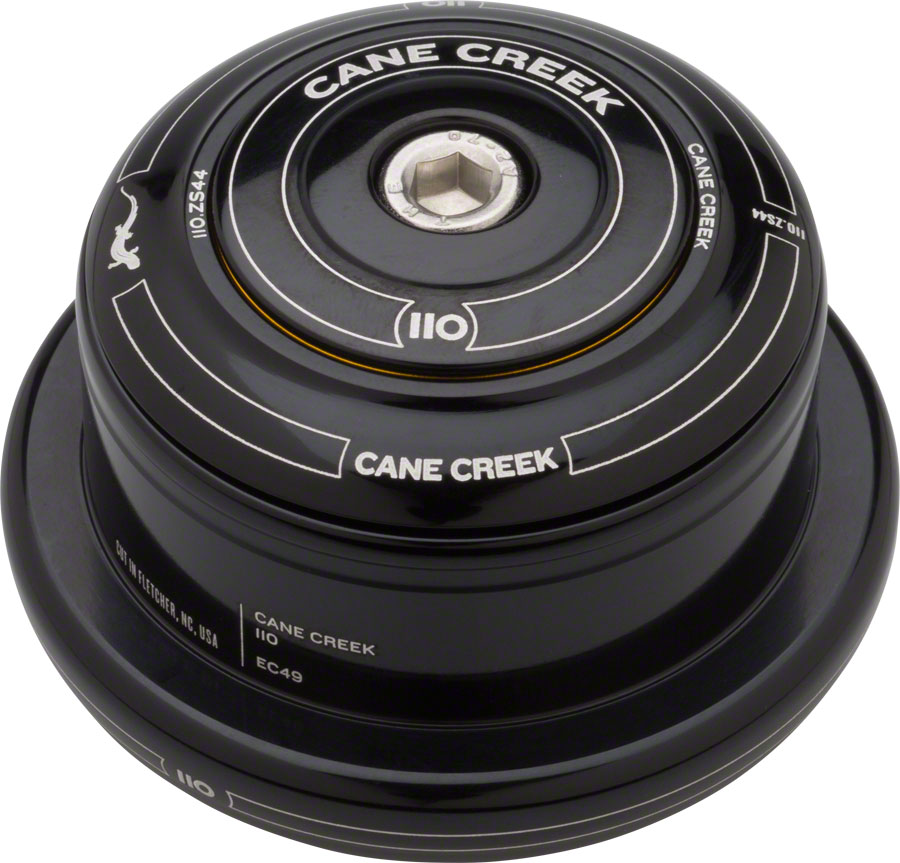 Cane Creek 110 Headset - ZS44/28.6 Upper, EC44/30 Lower, Sealed Bearings, 110-Year Warranty (Black)