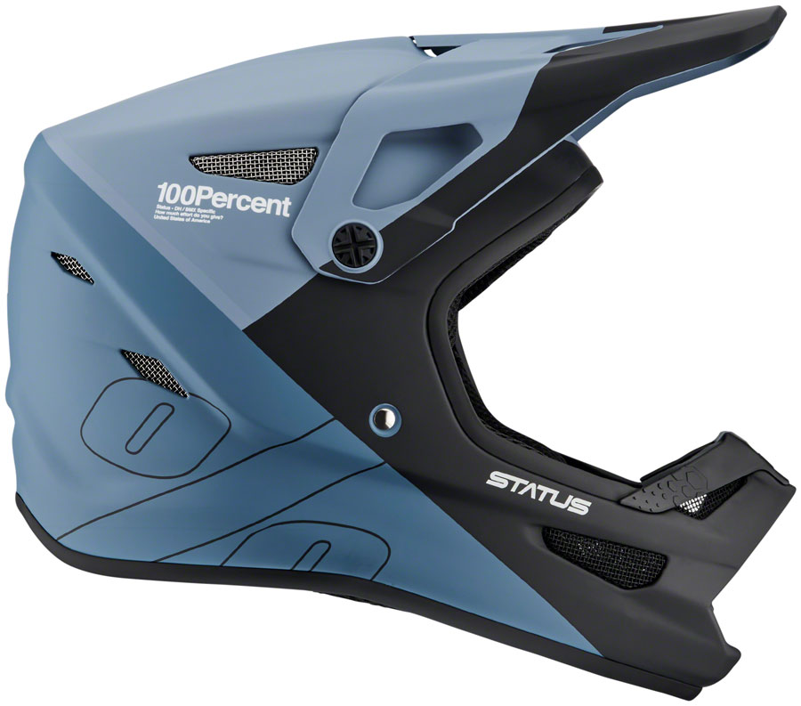 100% Status Full Face Helmet - Drop/Steel Blue, X-Large







