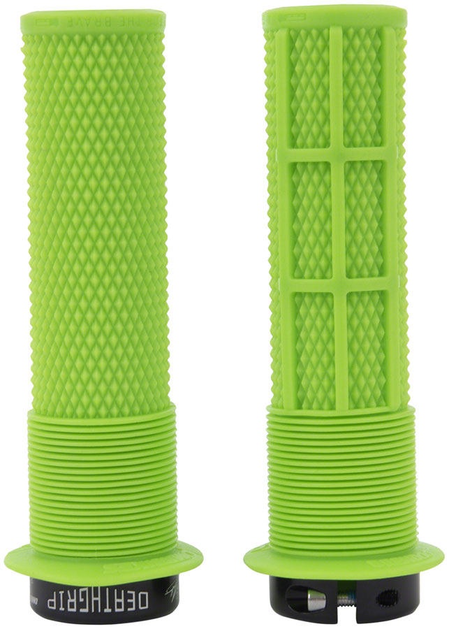 DMR DeathGrip Flanged Grips - Thick, Lock-On, Sick Green 