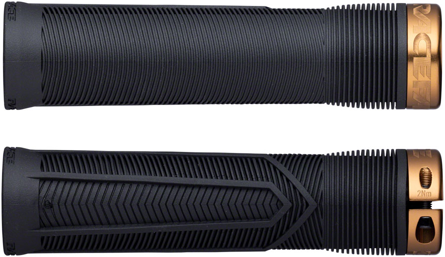 RaceFace Chester Grips - Lock-On, Black/Kashmoney, 34mm