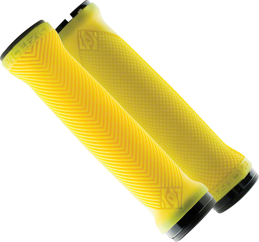 RaceFace Lovehandle Grips - Neon Yellow, Lock-On 
