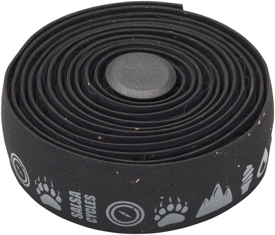 Salsa Glyph Gel Cork Bar Tape - Black 