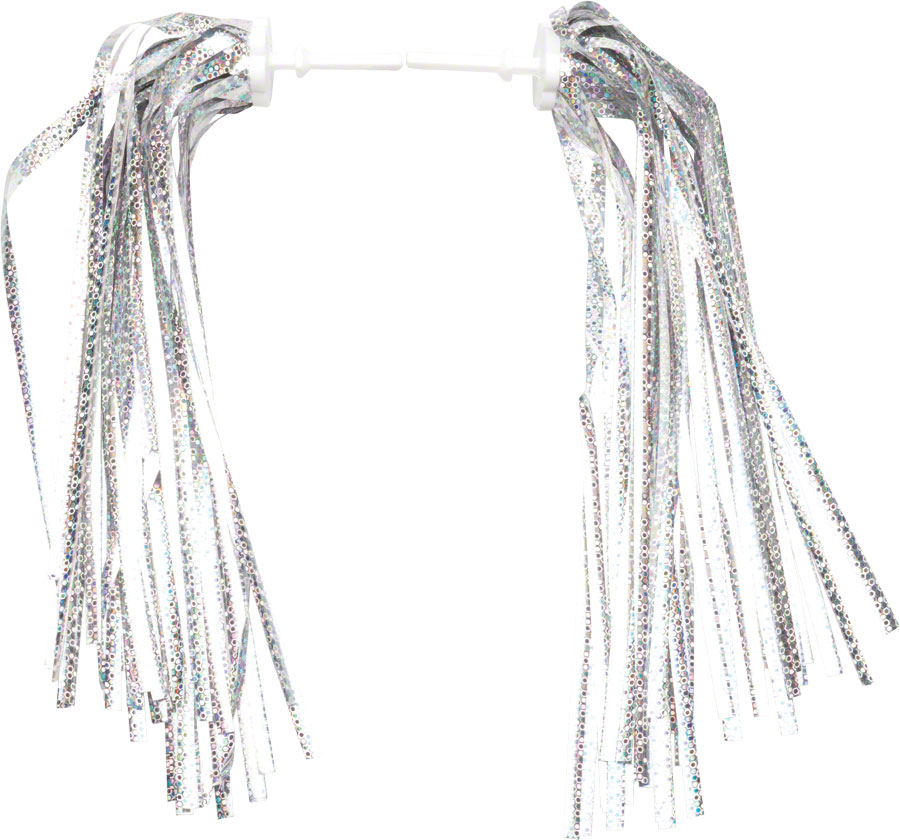 Dimension Kid's Bike Streamers: Silver-Platinum~ Pair