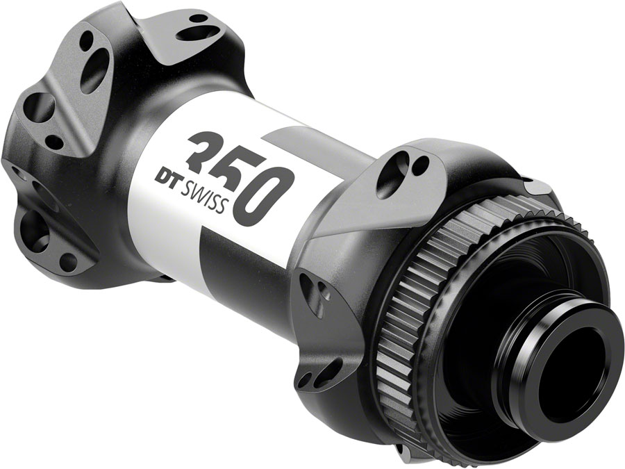 DT Swiss 350 Front Hub - 12 x 100mm, Center-Lock, Black, 24h, Straight Pull 
