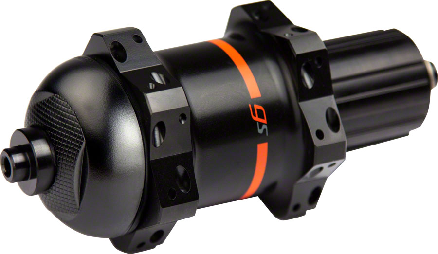 PowerTap GS/DT/Campy 24 hole Straight Pull Rear Hub, Black/Orange