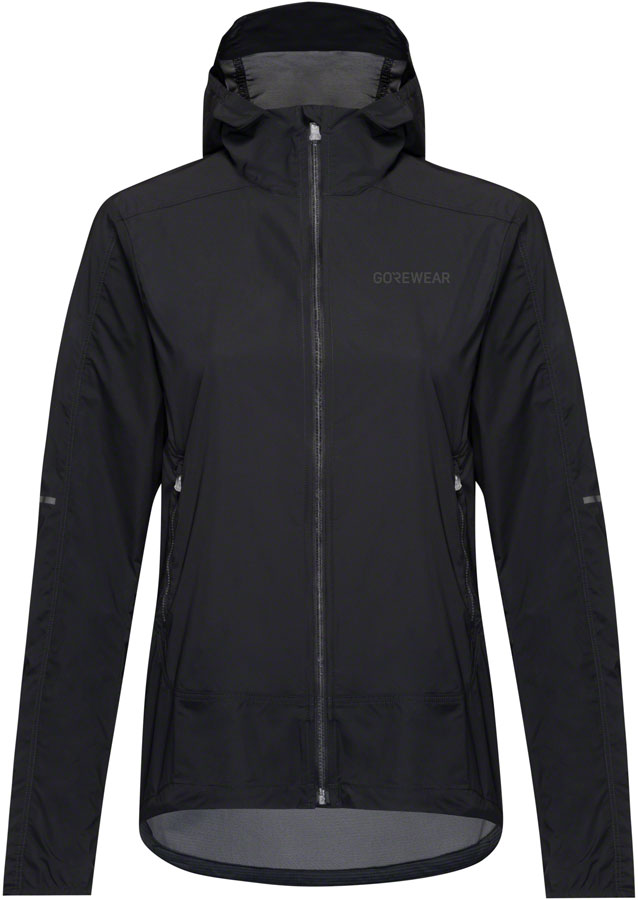 Gorewear Fernflow Hooded Windbreaker - Black, Women's, Large