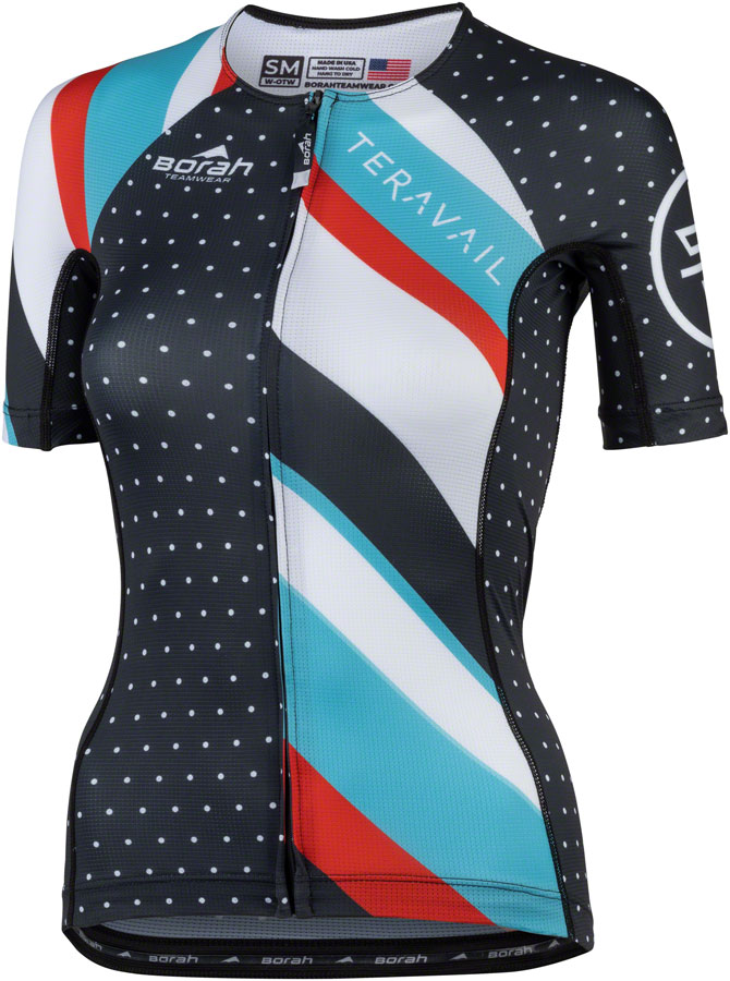 Teravail Waypoint Women's Jersey - Black, White, Blue, Red, Small 