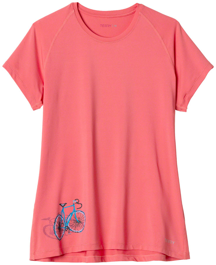 Terry Tech Short Sleeve T-Shirt - Coral Shadow, Large 