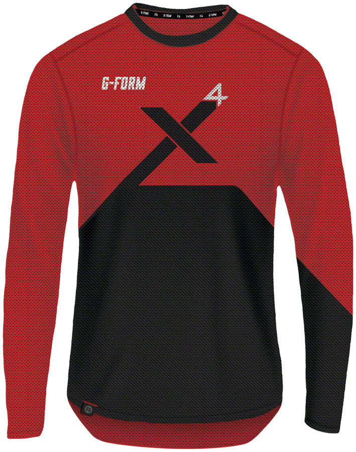G-Form Pro-X4 Long Sleeve Bike Jersey - Red/Black, X- Large