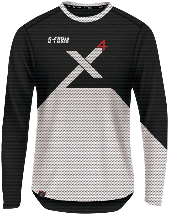 G-Form Pro-X4 Long Sleeve Bike Jersey - Black/White, Medium