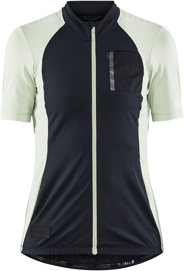 Craft ADV Offroad Jersey - Short Sleeve, Black/Celadon, Medium, Women's 