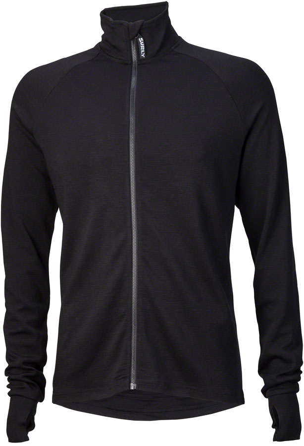 Surly Merino Wool Jersey - Black, Long Sleeve, Men's, X-Large






