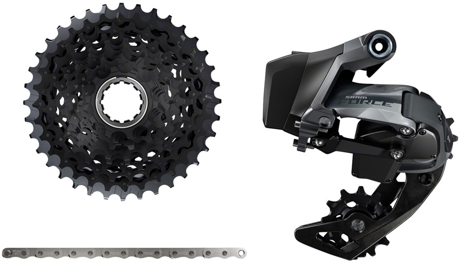 Force eTap AXS Wide Upgrade Kit - Rear Derailluer for 36t Max, XG-1270 10-36t Cassette, and Chain






