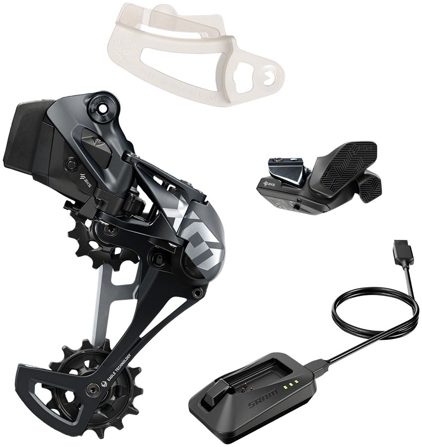 SRAM X01 Eagle AXS Upgrade Kit - Rear Derailleur for 52t Max, Battery, Eagle AXS Rocker Paddle Controller with Clamp, Charger/Cord, Lunar