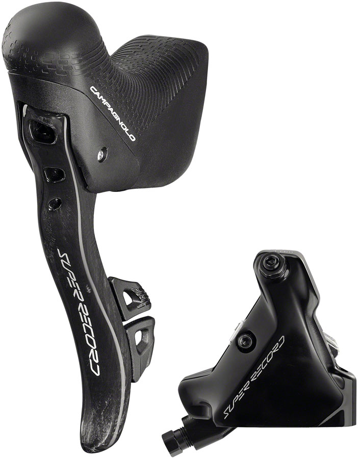Campagnolo Super Record Ergopower Wireless Control Lever and Brake Caliper - Left/Front, 12-Speed, 140mm Hydraulic Disc Brake Caliper 