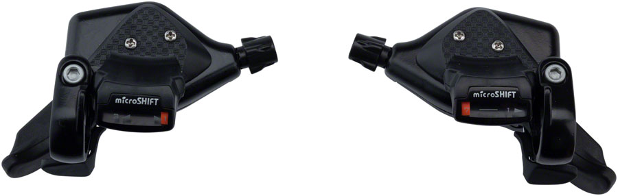 microSHIFT TS71 Thumb Tap Shifter Set, 7-Speed, Triple, Optical Gear Indicator, Shimano Compatible 