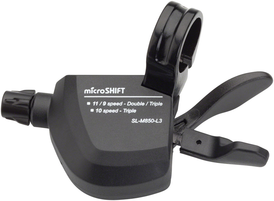 microSHIFT MarvoLT Left Trigger Shifter, Triple, Alloy Lever, Shimano Compatible 