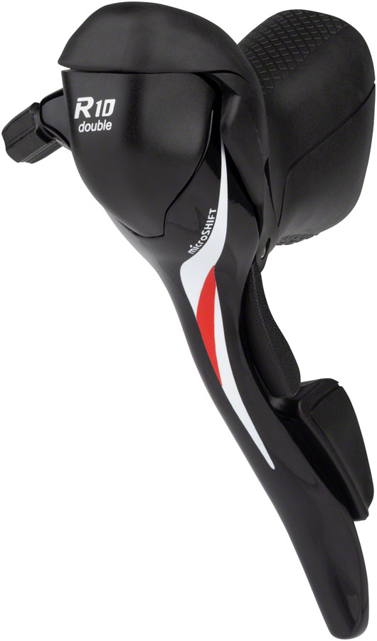 microSHIFT R10 Left Drop Bar Shift Lever - Double, Shimano Compatible, Black