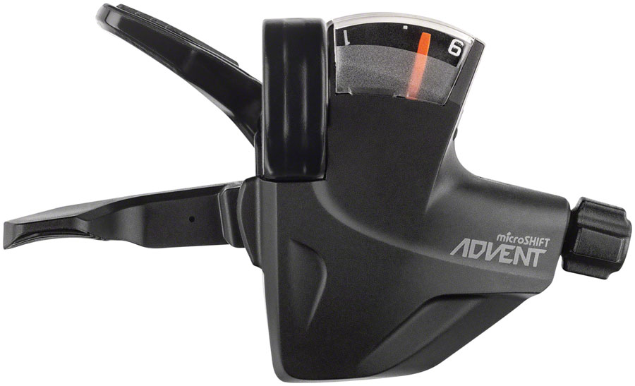 microSHIFT ADVENT Quick Trigger Pro Right Shifter - 1x9 Speed, Gear Indicator, Black, ADVENT Compatible Only 