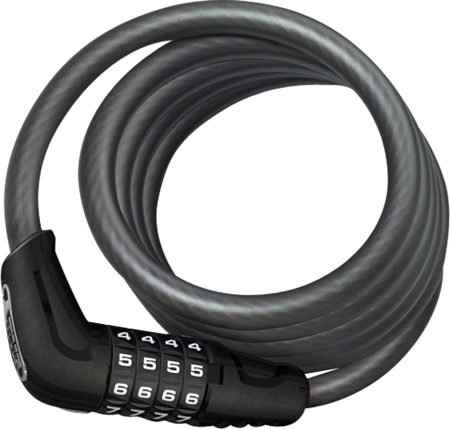 ABUS Numero 5510C Cable Lock -Combination, 180cmx10mm With SCMU Seatpost Mount, Black